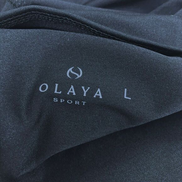 Olaya Sport Billy Jacket L Zip Front Thumb Holes Moisture Wicking Black - Picture 13 of 15